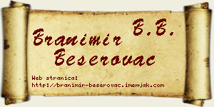 Branimir Beserovac vizit kartica